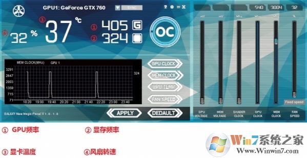 影驰魔盘显卡超频工具V2.0.0.7官方版